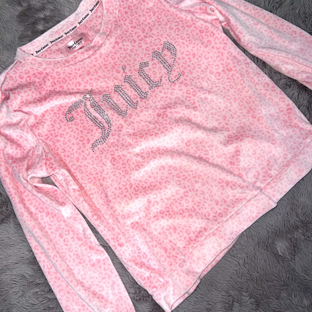 juicy velour/velvet long sleeve shirt